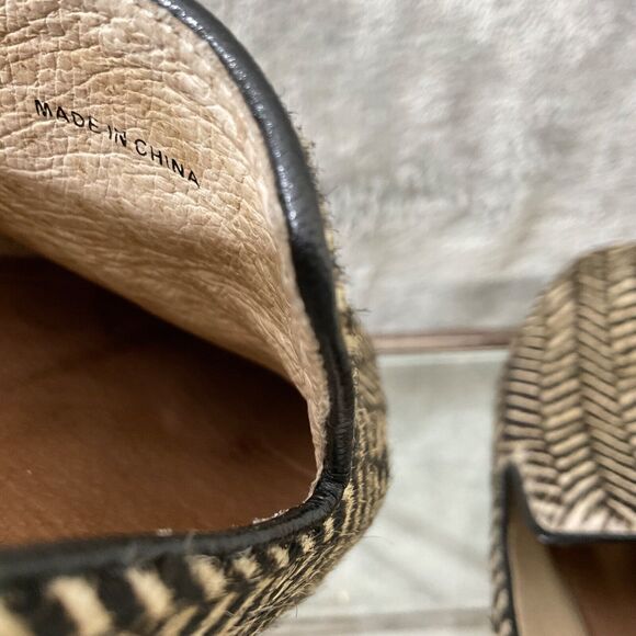 Matt Bernson Calf Hair Herringbone Flats Shoes Women's Size 8 Brown/Black - Picture 11 of 16